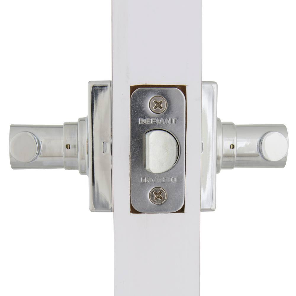 Defiant Highland Bright Chrome Hall and Closet Door Lever with Square Rose 32LD8203A