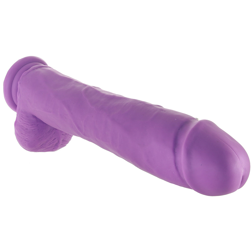 Neo 11 Inch Dual Density Ballsy Dildo in Purple