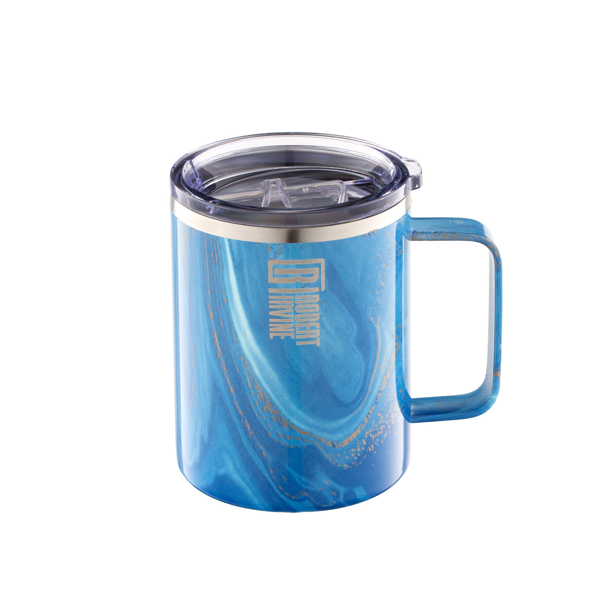 Robert Irvine 16 Oz Blue Geo Coffee Mug