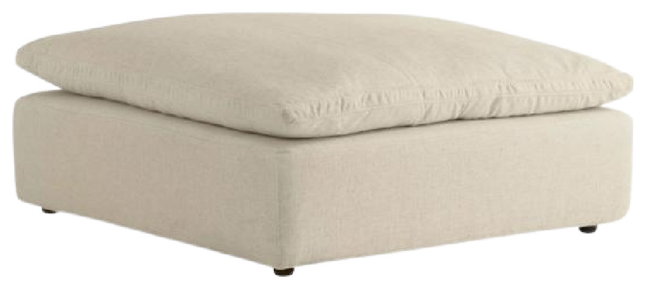 Ivory Colored Linen Footstool L  Andrew Martin Truman   Transitional   Footstools And Ottomans   by Oroa   Distinctive Furniture  Houzz