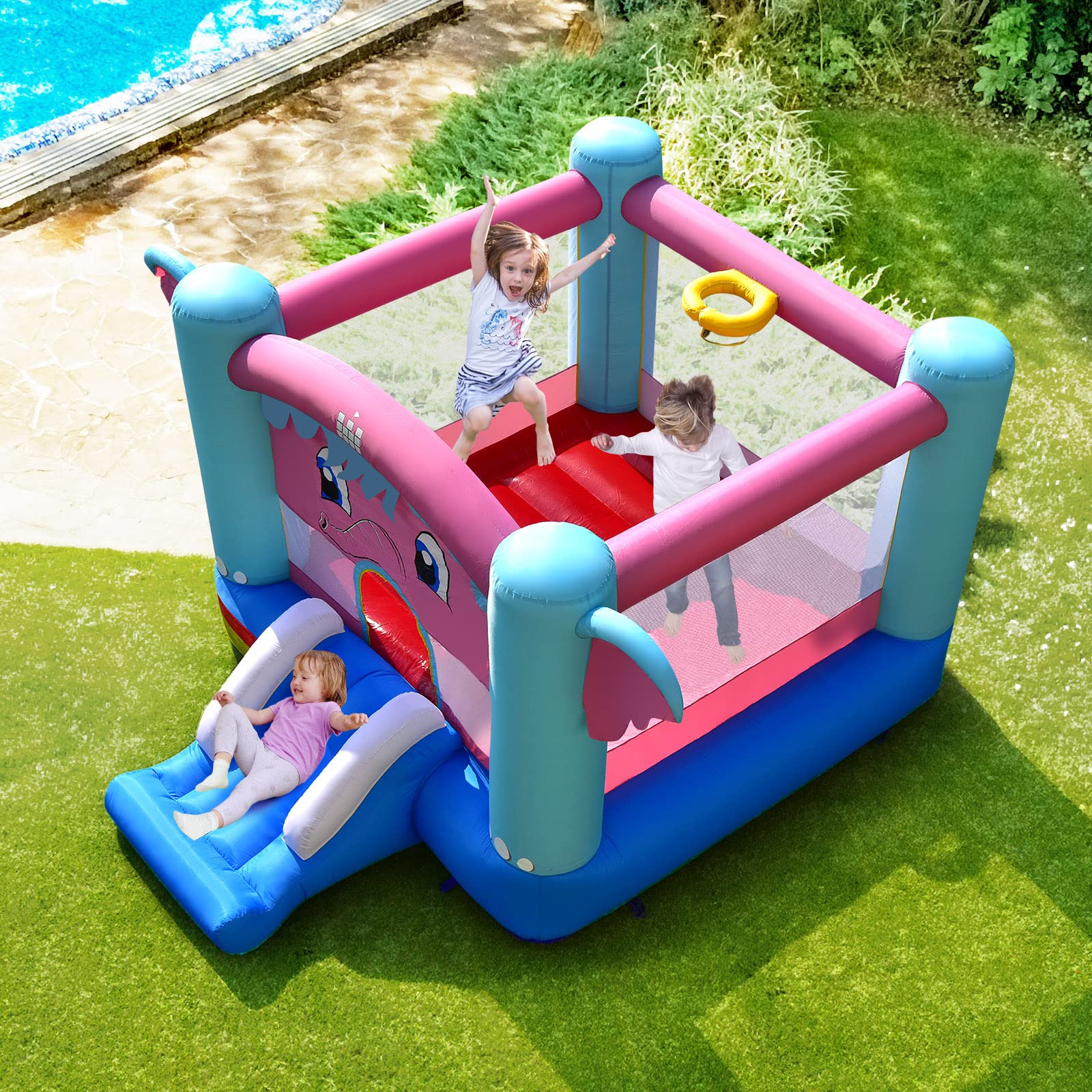 Inflatable Bounce House, 3-in-1 Bouncy House for Kids