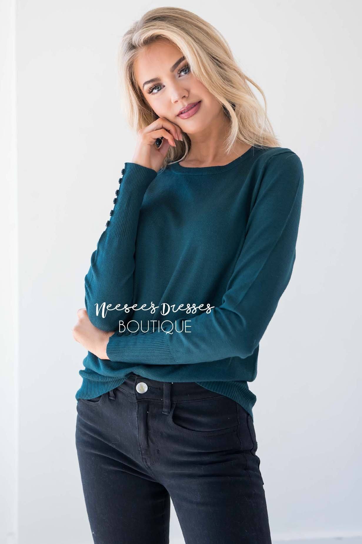 In Love with Fall Button Sleeve Sweater