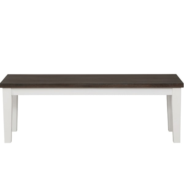 Cottage Farmhouse Design Two-Tone Dining Bench