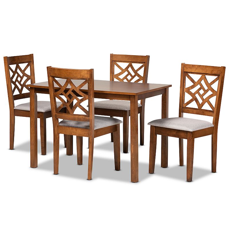 Baxton Studio Nicolette Dining Table and Chair 5-piece Set