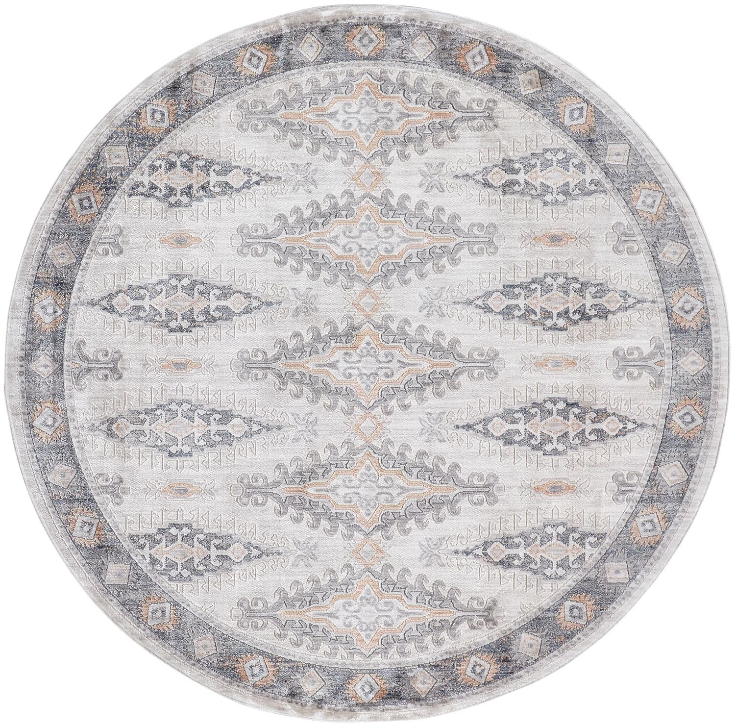 Dunlap Ivory and Blue Rug by BD Fine