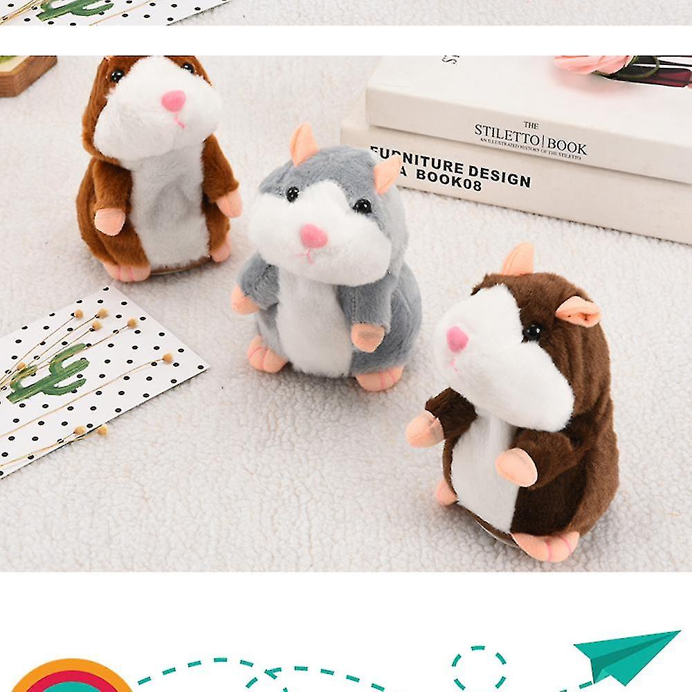 Electronic Talking Hamster Toy Animal Talking Toys Repeats What You Say Mimicry Pet Electronic Pet Talking Plush Buddy Mouse Talking Hamster Mouse Toy