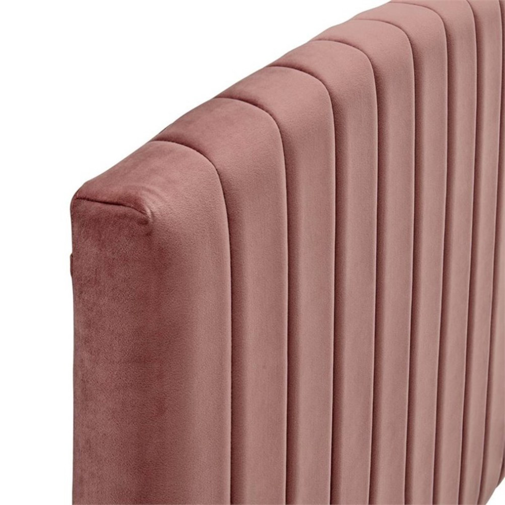 Modway Rebecca Modern Performance Velvet Full/Queen Headboard in Dusty Rose   Transitional   Headboards   by Homesquare  Houzz