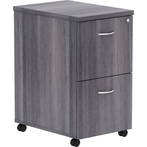 Lorell Weathered Charcoal Laminate Desking Pedestal - 2-Drawer (69561)