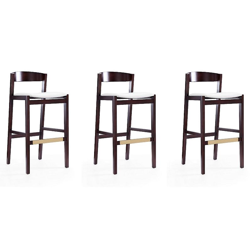 MANHATTAN COMFORT Klismos Bar Stool 3-piece Set