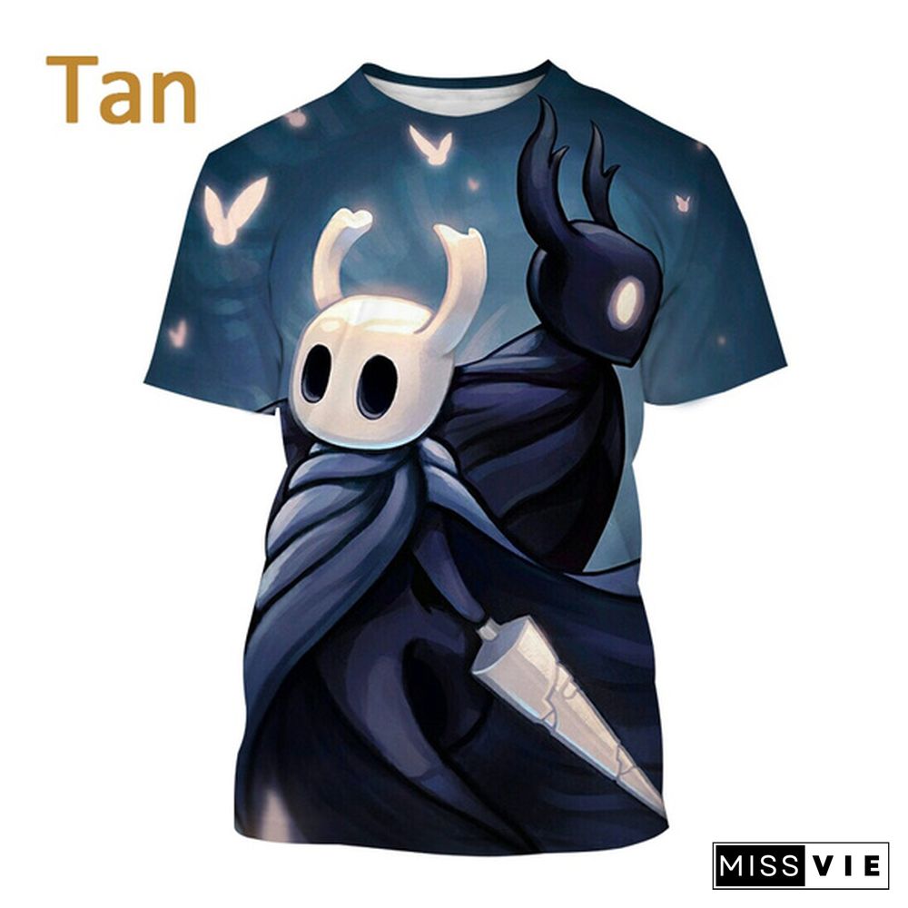 New Hollow Knight Cool Printed Short-sleeved T Shirt Men's Fashion Game T Shirt Casual Harajuku Streetwear Top