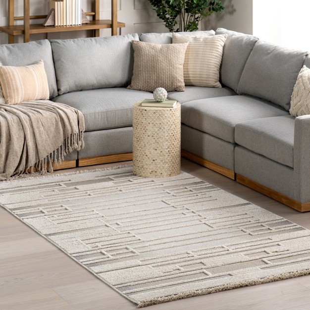 Nuloom Ismene Modern High low Fringe Area Rug