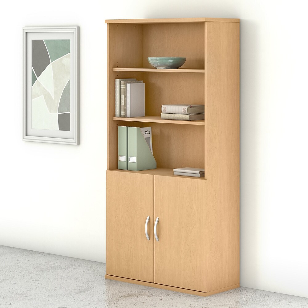 Studio C 5 Shelf Bookcase with Doors by Bush Business Furniture