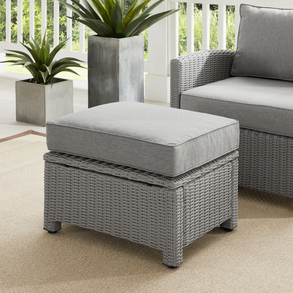 Bradenton Outdoor Wicker Ottoman   25 \