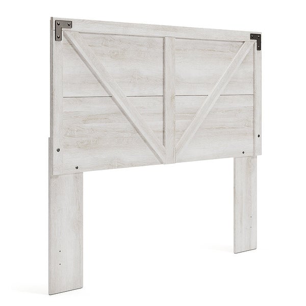 Signature Design by Ashley Shawburn Whitewashed Crossbuck Panel Headboard - - 32607414