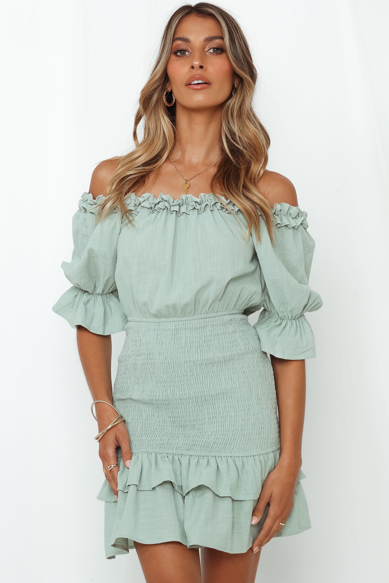 Love Fever Dress Sage