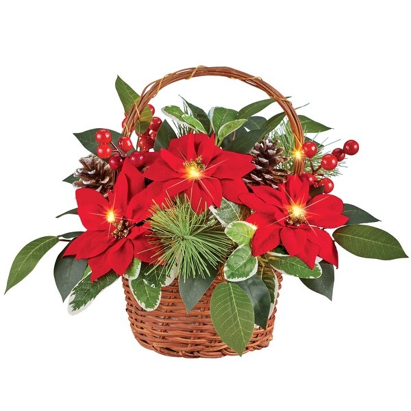 Poinsettia Basket