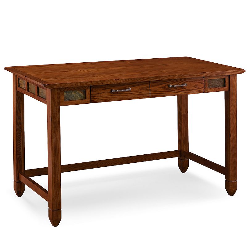 Leick Furniture Rustic Oak and Slate Laptop Desk