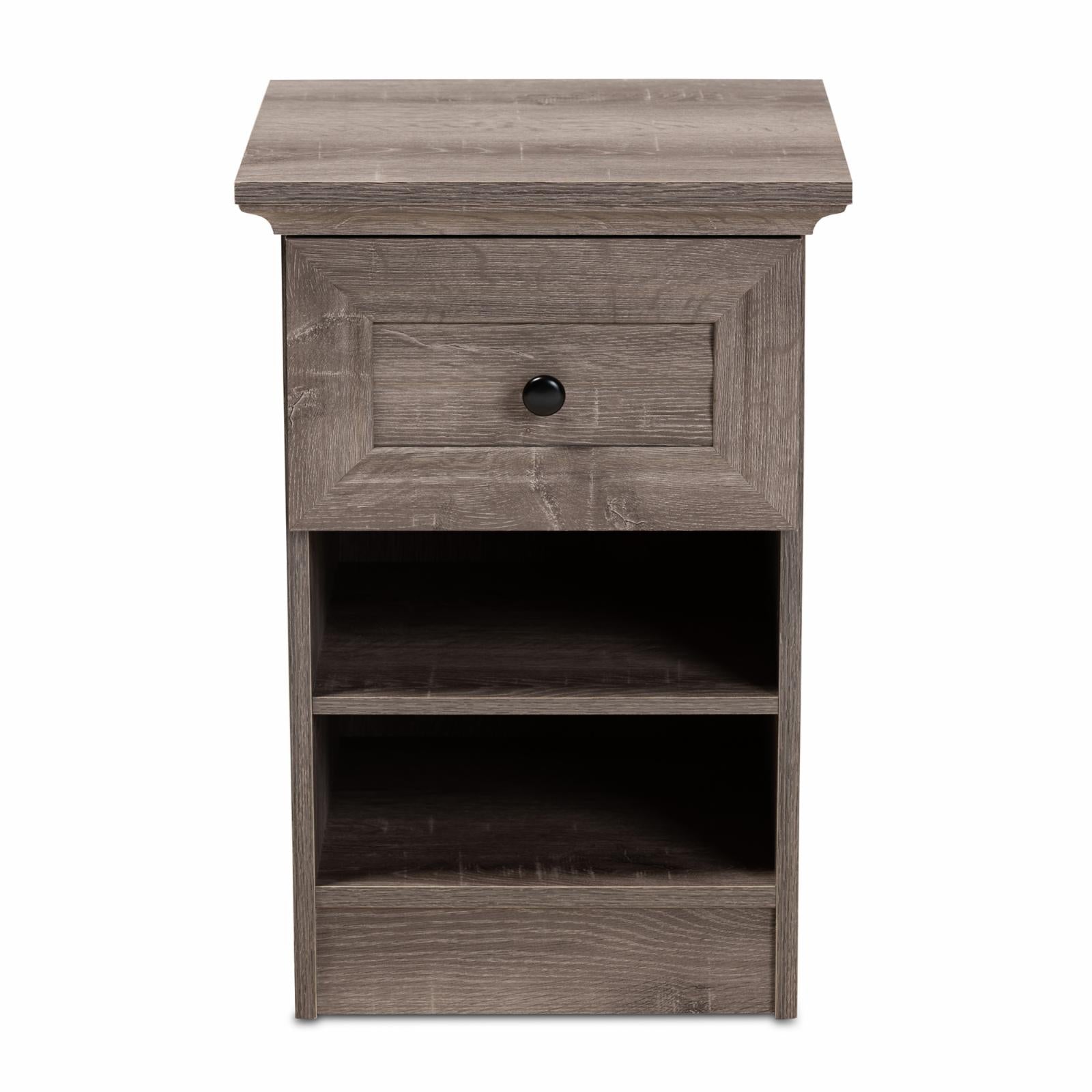 Baxton Studio Dara 1 Drawer Traditional Nightstand