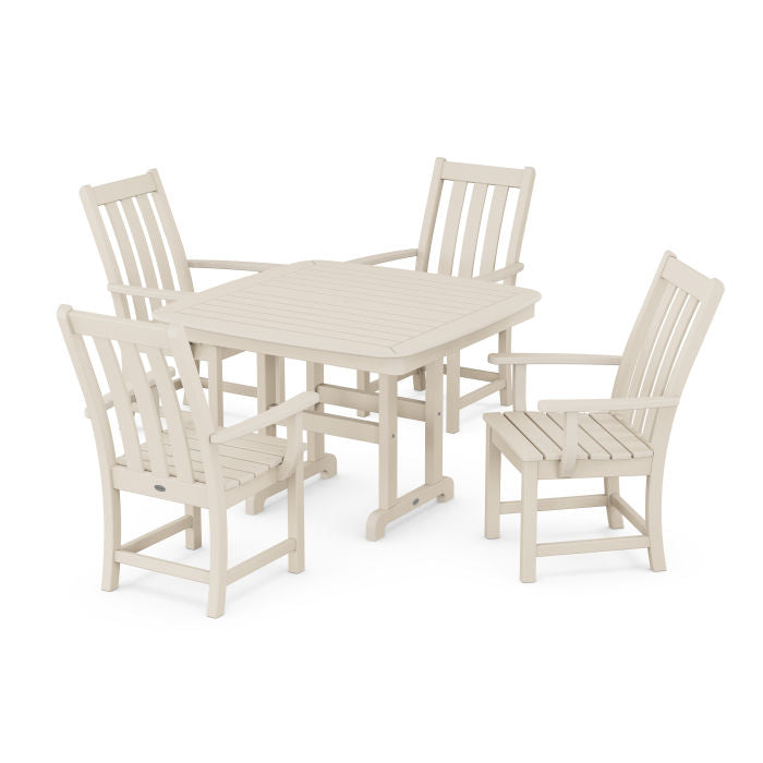 Polywood Vineyard 5-Piece Dining Set with Trestle Legs PWS938-1