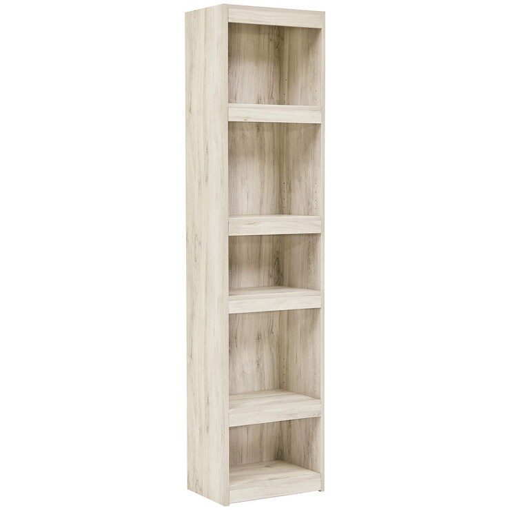 Design by Ashley Bellaby Farmhouse Pier Bookcase with 3 Adjustable Shelves  Cream  16\