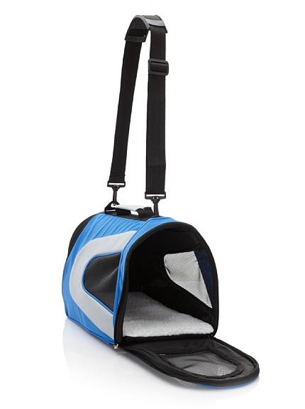 Pet Life ® Sporty Mesh Airline Approved Zippered Folding Collapsible Travel Pet Dog Carrier