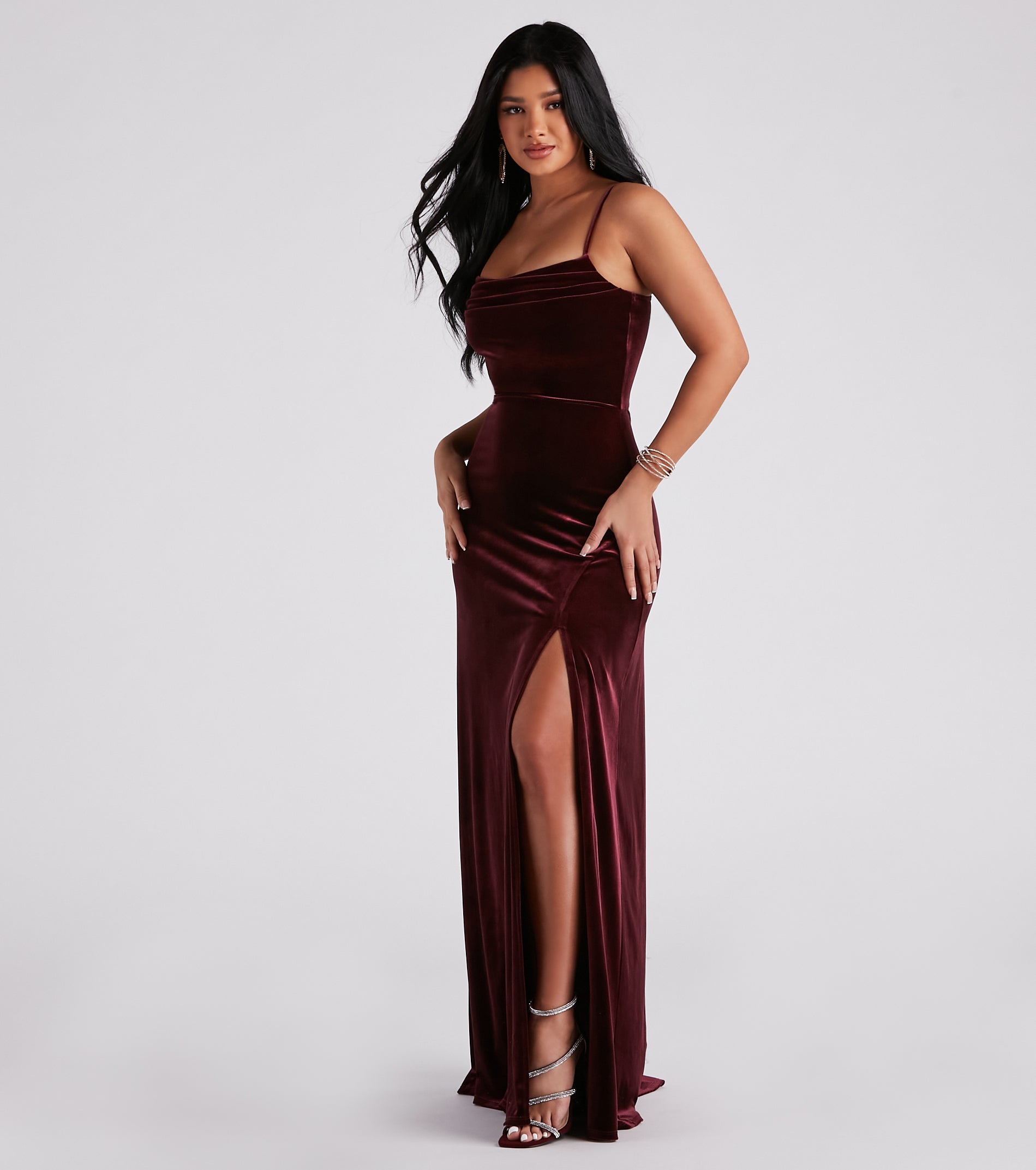 Elaine Formal Velvet A-Line Dress