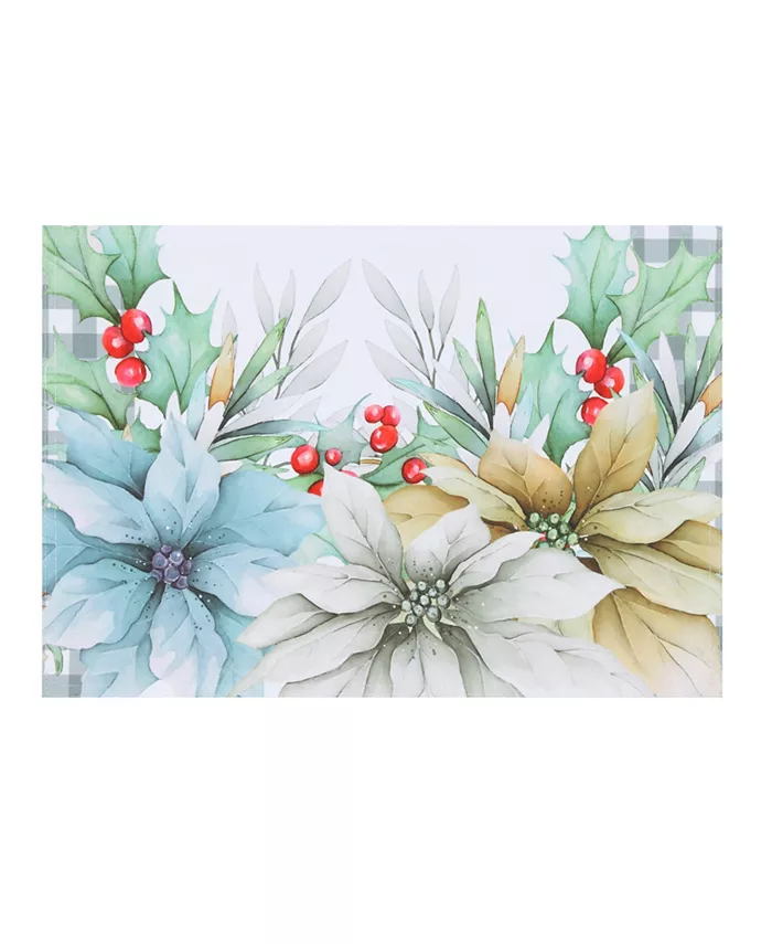 Laural Home Glad Tidings Set of 4 Placemats 13 x 19