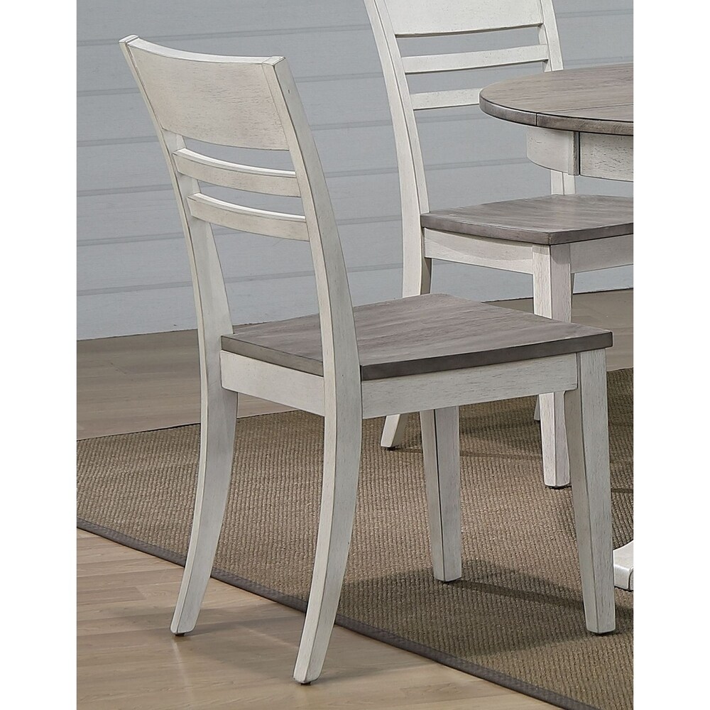 The Gray Barn Avalon 7 piece Transitional Dining Set in Stormy White and Ash