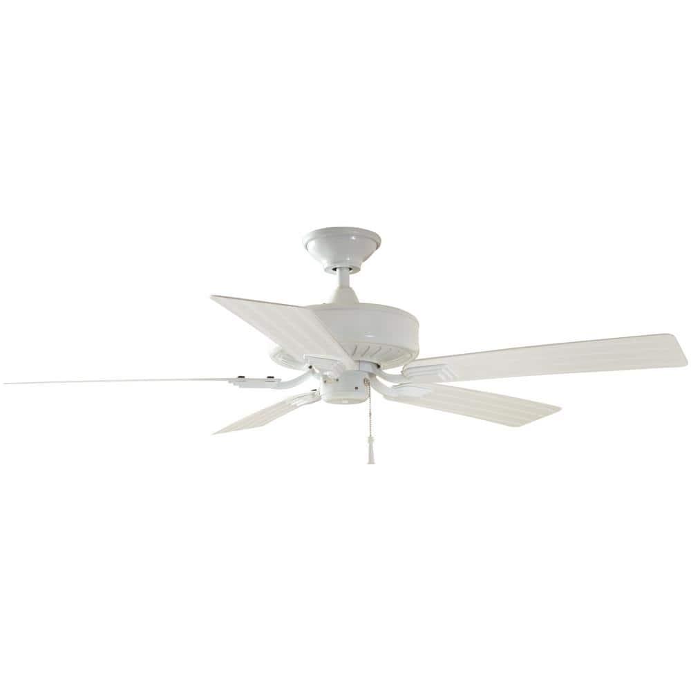 Hampton Bay Barrow Island 52 in IndoorOutdoor White Ceiling fan