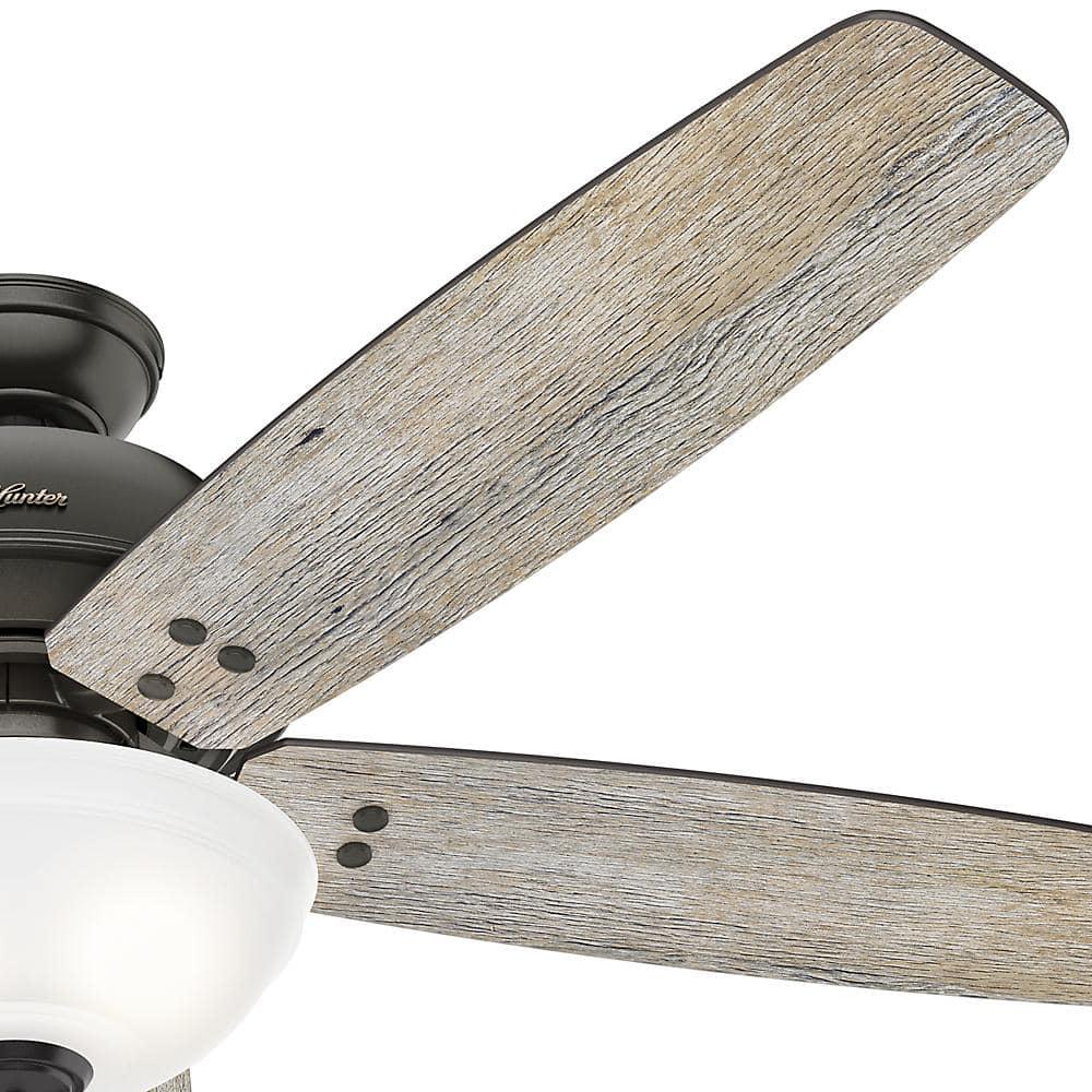 Hunter Reveille 60 in LED Indoor Noble Bronze Ceiling Fan with Light and Remote