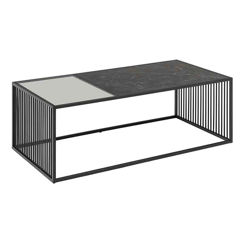 STRINGTON Rectangular Coffee Table 120cm - Black Marble Effect