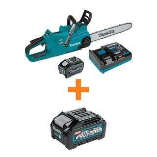 Makita XGT 18 in. 40V max Brushless Electric Cordless Chainsaw Kit (5.0Ah) with bonus 40V Max XGT 4.0Ah Battery GCU06T1-BL4040