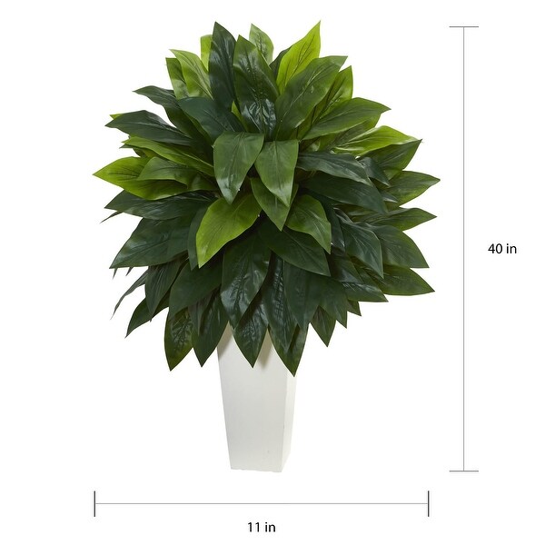 Cordyline Artificial Plant in White Tower Planter