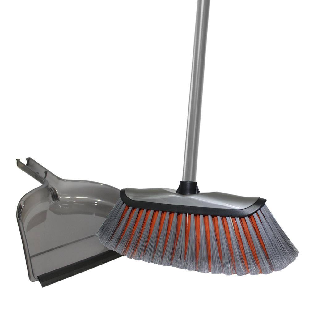 HDX Smooth Sweep Indoor Angle Broom with Dustpan (2-Pack) 2060 COMBO1