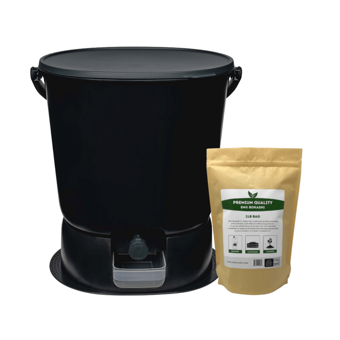 The Essential Bokashi Compost Kit, Kitchen Compost Bin, 4.4 gallon bucket