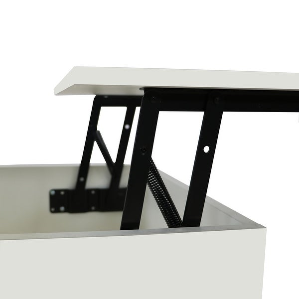 Liftable and Lowerable Coffee Table with Metel Legs