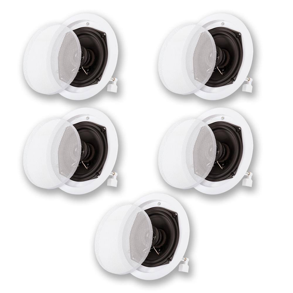 Acoustic Audio by Goldwood In-Ceiling 5 Speaker Set 2 Way Home Theater 1000-Watt R191-5S