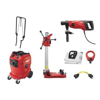 Hilti 120-Volt DD 150-U BI 3-Speed Diamond Coring Rig Kit with Motor Drilling Stand and Water Management System 3679405