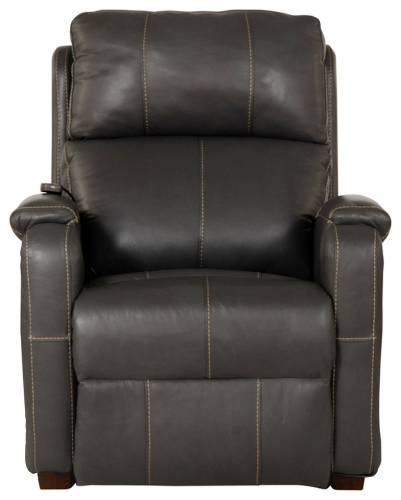 Catnapper Decompress Power Zero Gravity Recliner in Gray Leather   Contemporary   Recliner Chairs   by Homesquare  Houzz