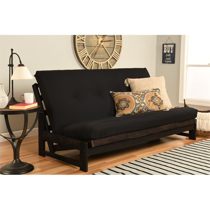 Kodiak Furniture High-density foam Full-size Black Twill Fabric Futon Mattress