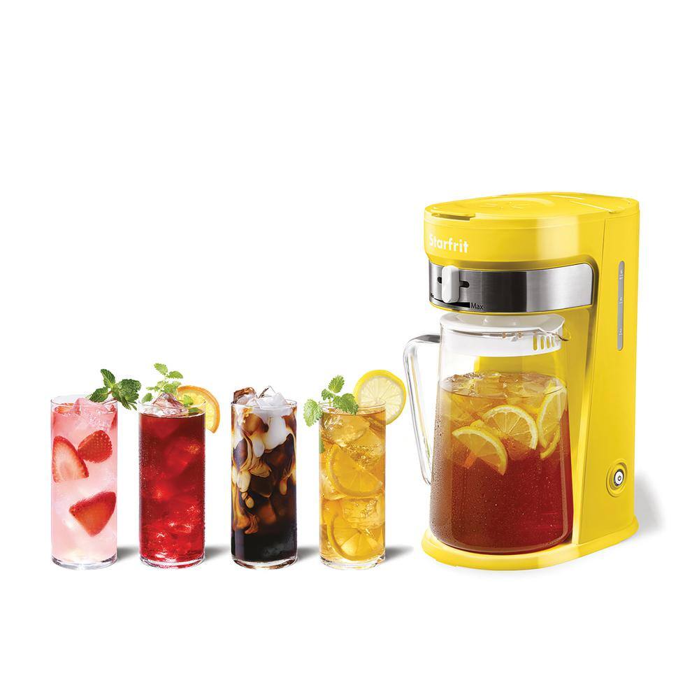 Starfrit 10-Cup Yellow Iced Tea and Coffee Maker with Glass Pitcher 024015-002-0000