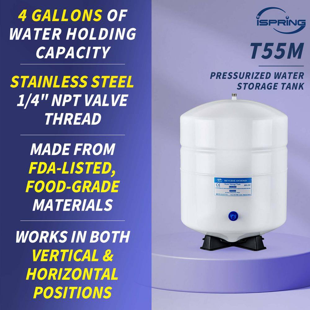 ISPRING 5.5 Gal. Metal Reverse Osmosis Water Storage Tank T55M