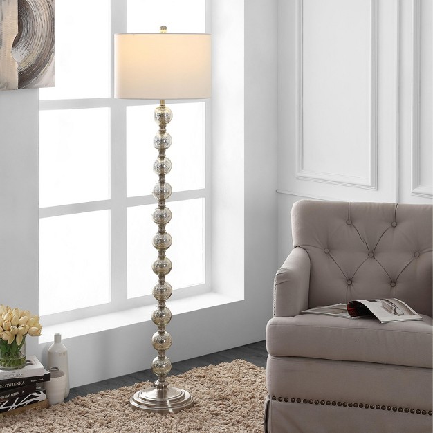 Cace Floor Lamp Nickel ivory Safavieh