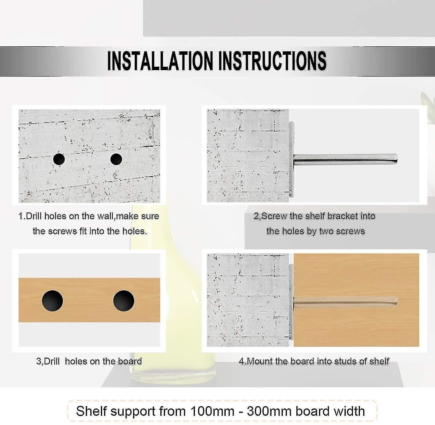 Metal Bracket For Floating Shelf， 3 Inch Hidden Fixture Support Floating Shelf Hidden Bracket For Wall Mount