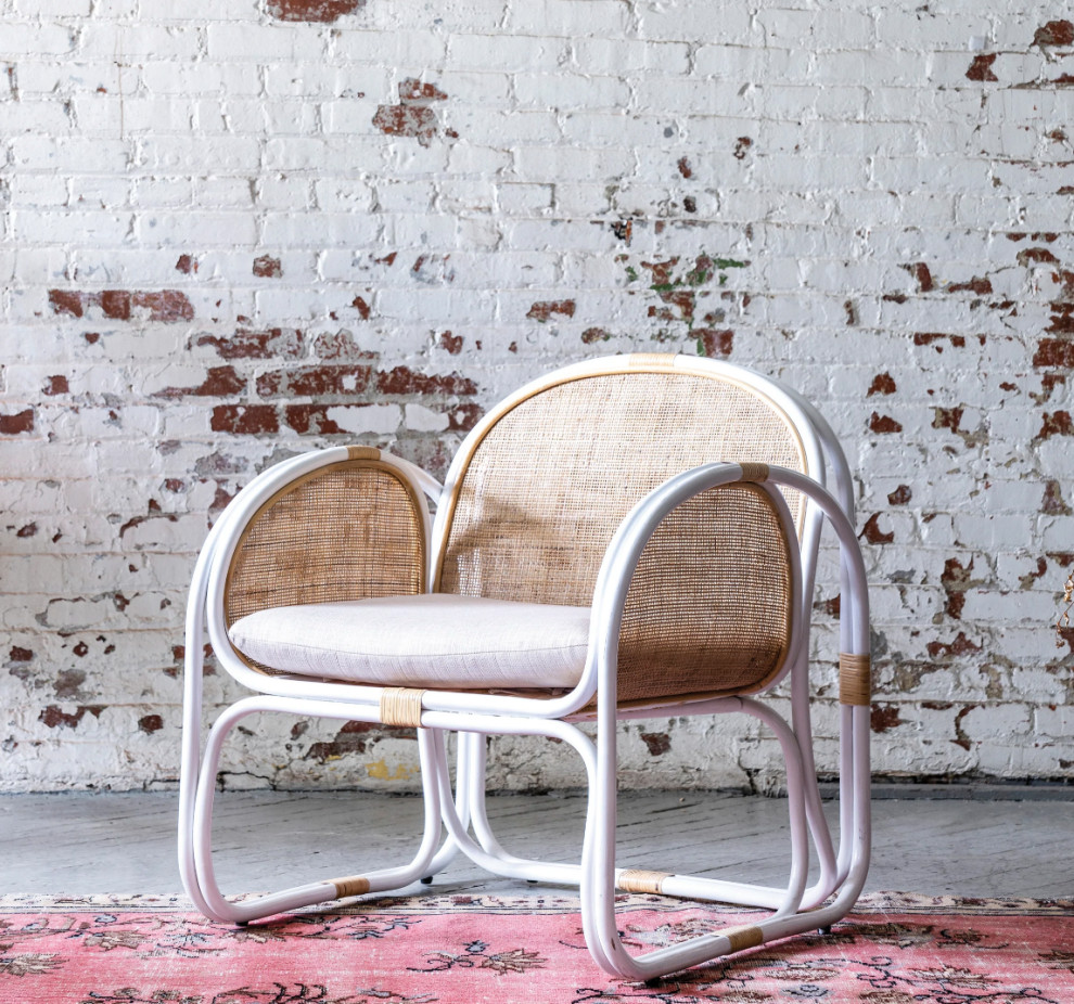 Matthew Izzo Home Latitude Caned Lounge Chair   Tropical   Armchairs And Accent Chairs   by Matthew Izzo  Houzz