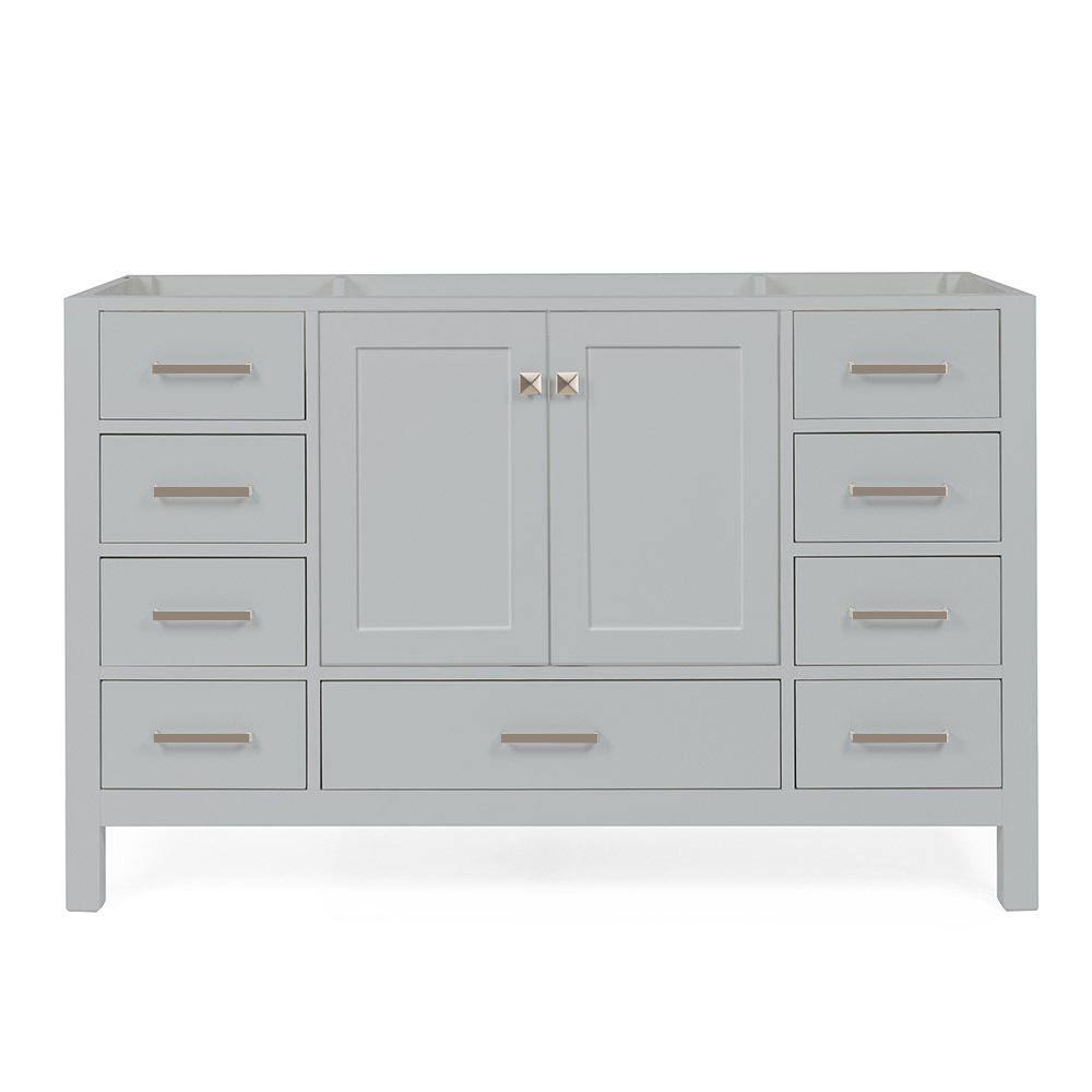 ARIEL Cambridge 54 in. W Vanity Cabinet Only in Grey A055S-BC-GRY