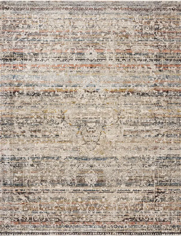 Theia 5 x 8 Taupe and Multi-Colored Area Rug