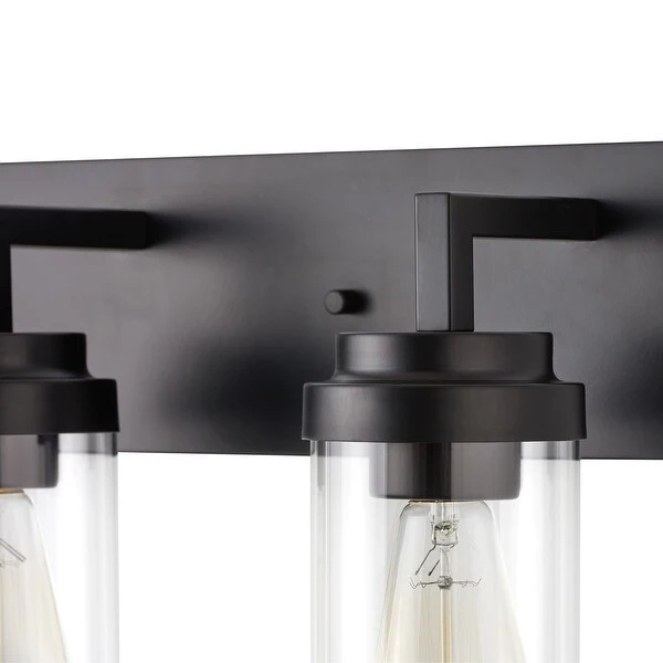 KAWOTI 3 Light Bathroom Vanity Light with Clear Glass Shade