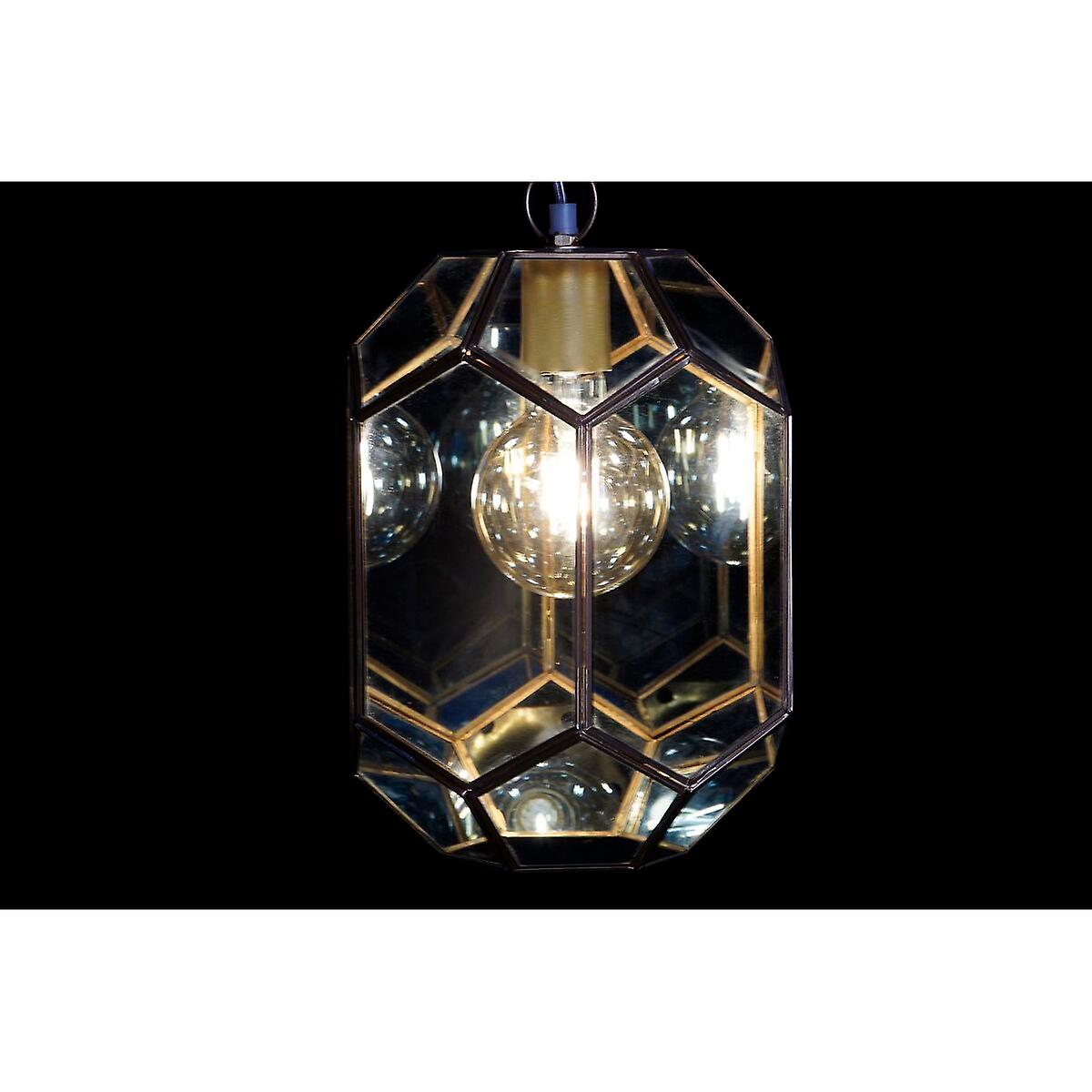 Ceiling Light DKD Home Decor Crystal Blue Golden Brass 50 W (22 x 23 x 29 cm)