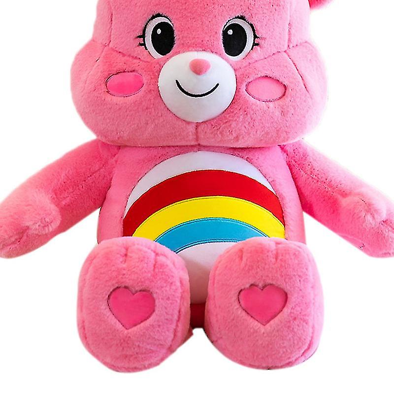 Bear Doll Cute Stuffed Plush Toy Collectable Soft Cuddly Toys Comfortable for Children Pink 26cm/10.24in